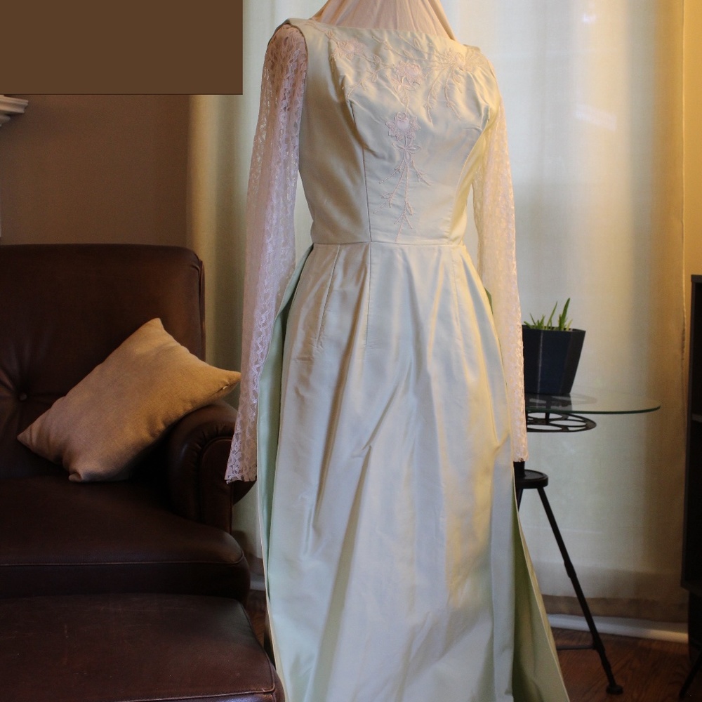 Medieval Style Mint and Lace Dress